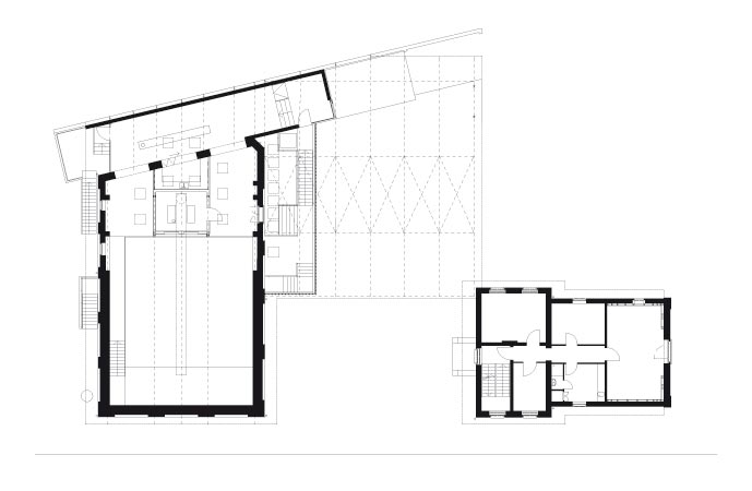 Plan 4 zu: JFZ. Jugend-, Kultur- und Freizeitzentrum - Umbau und Erweiterung der ehemaligen Schultheiss-Brauerei, Neuruppin, 1993-2003, Architekt: Jo Sollich