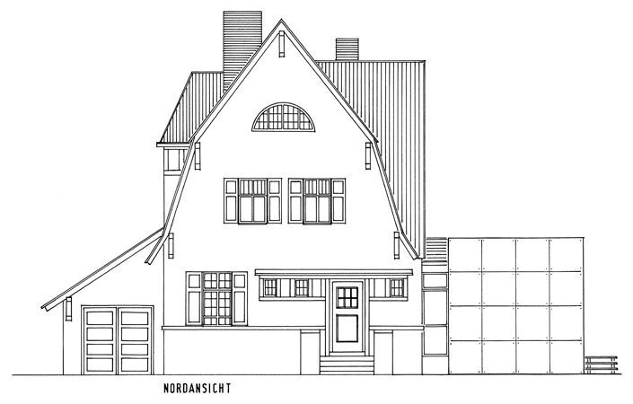 Plan 3 zu: MSB. Erweiterung einer Villa in Zehlendorf - Neubau eines Sichtbetonwürfels an eine Villa aus der Jahrhundertwende, Berlin-Zehlendorf, 1997, Architekt: Jo Sollich