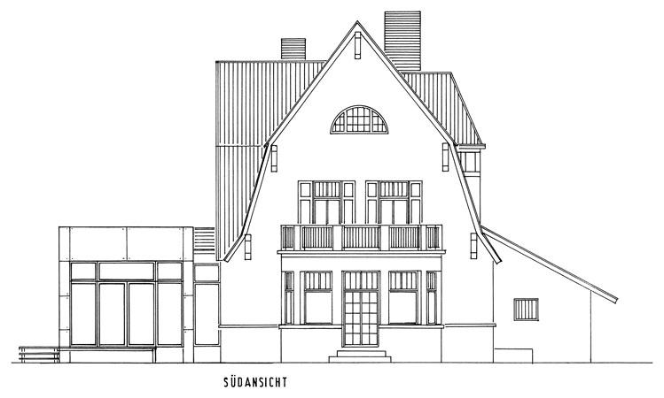 Plan 4 zu: MSB. Erweiterung einer Villa in Zehlendorf - Neubau eines Sichtbetonwürfels an eine Villa aus der Jahrhundertwende, Berlin-Zehlendorf, 1997, Architekt: Jo Sollich