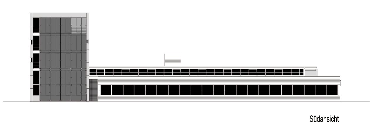 Plan 2 zu: TES-2. Erweiterung für TES Frontdesign - Errichtung eines fünfgeschossigen Produktions- und Verwaltungsgebäudes, Neuruppin, 2000-2002, Architekt: Jo Sollich