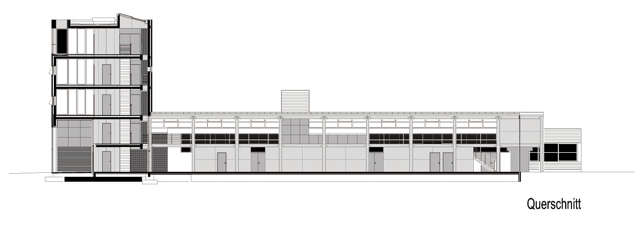 Plan 3 zu: TES-2. Erweiterung für TES Frontdesign - Errichtung eines fünfgeschossigen Produktions- und Verwaltungsgebäudes, Neuruppin, 2000-2002, Architekt: Jo Sollich