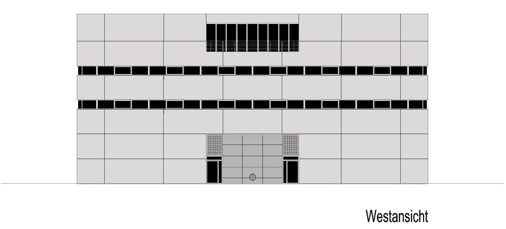 Plan 4 zu: TES-2. Erweiterung für TES Frontdesign - Errichtung eines fünfgeschossigen Produktions- und Verwaltungsgebäudes, Neuruppin, 2000-2002, Architekt: Jo Sollich